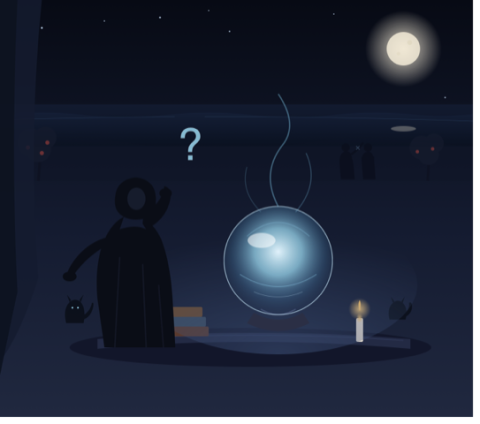 mysteriöse Glaskugelszene